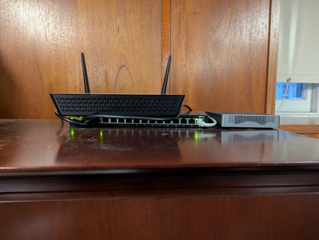 Small business router, switch, and NAS setup
